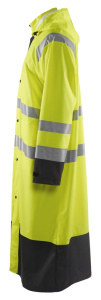 Highvis pitkä sadetakki, TASO 1 Huomio keltainen/Musta, Blåkläder 4