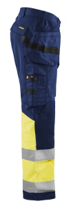 Highvis riipputaskuhousut stretch huomio, Blåkläder 3