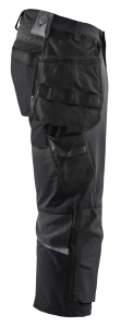 Piraattihousut 4-way stretch Musta/Tumman harmaa, Blåkläder 2