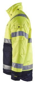 Highvis talvitakki Huomio keltainen/Mariininsininen, Blåkläder 4