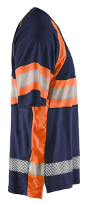 Highvis t-paita Mariininsininen/Huomio oranssi, Blåkläder 2