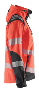 Highvis softshelltakki Huomio punainen/Musta, Blåkläder 2