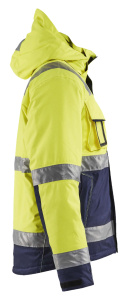 Highvis talvitakki Huomio keltainen/Mariininsininen, Blåkläder 4