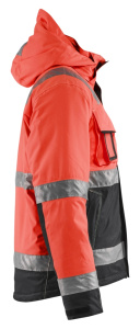 Highvis talvitakki Huomio punainen/Musta, Blåkläder 4
