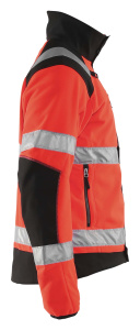 Highvis fleecepusero Huomio punainen/Musta, Blåkläder 2