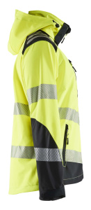 Naisten Highvis softshelltakki Huomio keltainen/Musta, Blåkläder 2