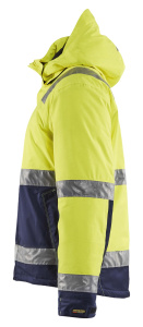 Highvis talvitakki Huomio keltainen/Mariininsininen, Blåkläder 2