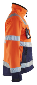 Highvis softshelltakki Huomio oranssi/Mariininsininen, Blåkläder 2