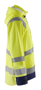 Highvis sadetakki, taso 1 Huomio keltainen/Mariininsininen, Blåkläder 2