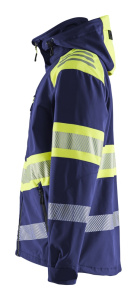 Highvis softshelltakki Mariininsininen/Huomio keltainen, Blåkläder 5
