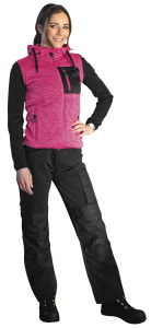 FLEECE NEULETAKKI ISABEL NAISTEN PINKKI/MUSTA, Patron 2