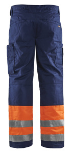 Highvis talvihousut Huomio oranssi/Mariininsininen, Blåkläder 3