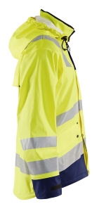 Highvis sadetakki, TASO 2 Huomio keltainen/Mariininsininen, Blåkläder 2