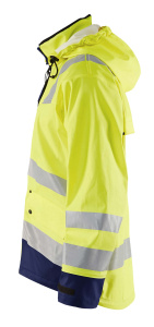 Highvis sadetakki, TASO 2 Huomio keltainen/Mariininsininen, Blåkläder 4