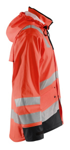 Highvis sadetakki, TASO 2 Huomio punainen/Musta, Blåkläder 2