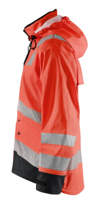 Highvis sadetakki, TASO 2 Huomio punainen/Musta, Blåkläder 4