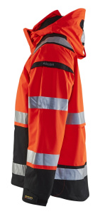 Highvis kuoritakki Huomio punainen/Musta, Blåkläder 4