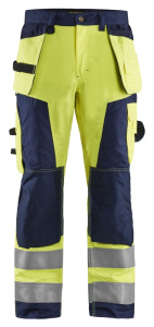Highvis riipputaskuhousut huomio, Blåkläder 2