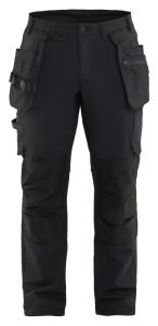 Riipputaskuhousut 4-way stretch Musta, Blåkläder 3