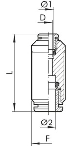 PISTOLIITIN 5MM SUORA JATKOLIITIN R3 IP 2