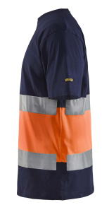 Highvis t-paita Mariininsininen/Huomio oranssi, Blåkläder 2