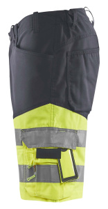 Highvis shortsit stretch Harmaa/Huomio keltainen, Blåkläder 4