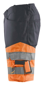 Highvis shortsit stretch Harmaa/Huomio oranssi, Blåkläder 4