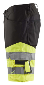 Highvis stretch shortsit Musta/Huomio keltainen, Blåkläder 4