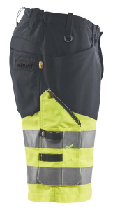 Highvis shortsit stretch Harmaa/Huomio keltainen, Blåkläder 2