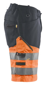 Highvis shortsit stretch Harmaa/Huomio oranssi, Blåkläder 2