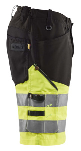 Highvis stretch shortsit Musta/Huomio keltainen, Blåkläder 2
