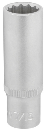 HYLSY 1/4" 12-KULMA 7/16" PITKÄ (50MM)