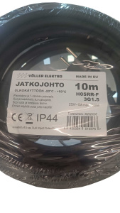 Jatkojohto 10m ulkokäyttöön 1-os H05RR-F 3x1,5 IP44 2