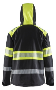 Highvis softshelltakki Musta/Huomio keltainen, Blåkläder 4