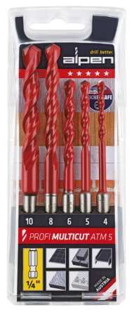 PORANTERÄSARJA 5-OS 4-10MM PROFI MULTICUT 1/4"