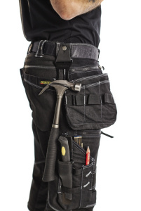 X1900 riipputaskuhousut stretch Musta, Blåkläder 5