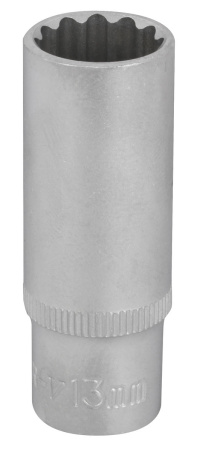 HYLSY 1/4" 12-KULMA M13 PITKÄ (50MM)