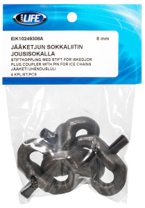 JÄÄKETJUN SOKKALIITIN  8MM JOUSISOKALLA 4 KPL 2
