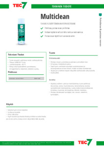 TEC7 MULTICLEAN YLEISPUHDISTUSVAAHTO 500ML SPRAY 2