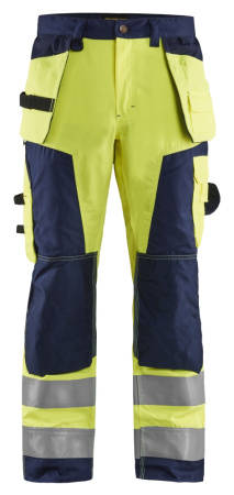 Highvis riipputaskuhousut huomio, Blåkläder
