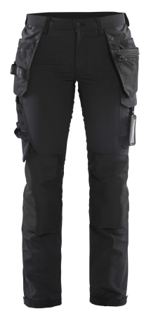 Naisten riipputaskuhousut 4-way-stretch, Blåkläder