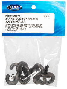 JÄÄKETJUN SOKKALIITIN 6MM JOUSISOKALLA 4 KPL 2