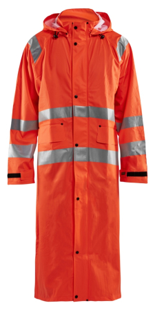 Highvis pitkä sadetakki, TASO 1 Huomio oranssi, Blåkläder
