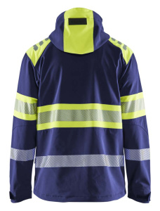 Highvis softshelltakki Mariininsininen/Huomio keltainen, Blåkläder 3