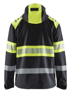 Highvis softshelltakki Musta/Huomio keltainen, Blåkläder 3