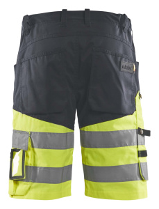 Highvis shortsit stretch Harmaa/Huomio keltainen, Blåkläder 3