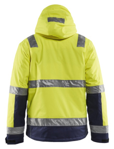 Highvis talvitakki Huomio keltainen/Mariininsininen, Blåkläder 3