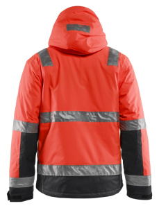 Highvis talvitakki Huomio punainen/Musta, Blåkläder 3
