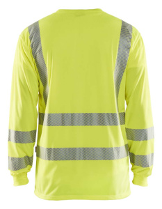 Highvis pitkähihainen t-paita Huomio keltainen, Blåkläder 3