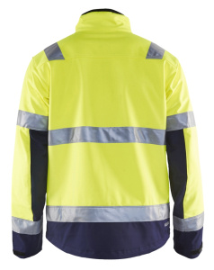 Highvis softshelltakki Huomio keltainen/Mariininsininen, Blåkläder 3